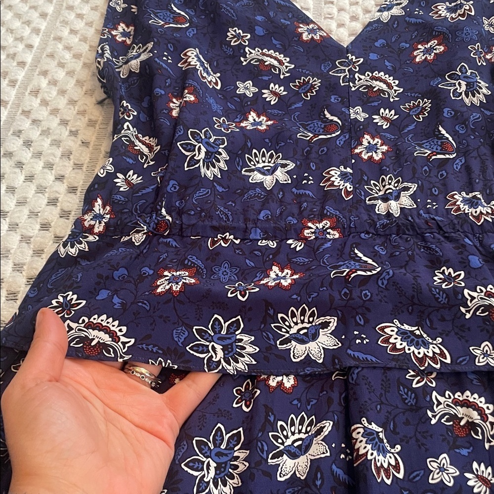 Thakoon Navy Lotus Printed Dress - Picture 13 of 16
